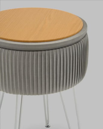 Пуф-столик Астор серебристый серебряные ножки_3