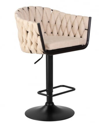 Стул барный DOBRIN LEON (бежевая ткань (LAR 275-1)) 2 шт_2