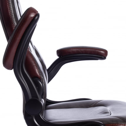 Кресло BAZUKA кож/зам, серый/коричневый, 2TONE/2TONE перф/2TONE_11