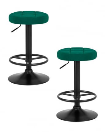 Табурет барный DOBRIN BRUNO BLACK (зеленый велюр (MJ9-88)) 2 шт_0