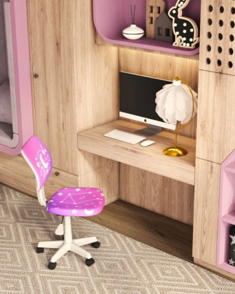 Кресло компьютерное детское ЛОЛО Starry Night пластик белый_8