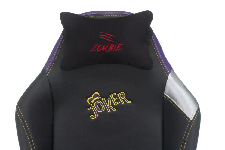Геймерское кресло Zombie HERO JOKER PRO Черный-фиолетовый_6