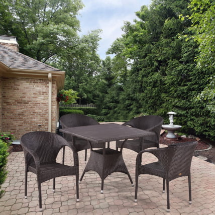 Комплект плетеной мебели T190BD/Y290B-W52 Brown 4Pcs_0