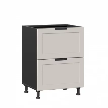 Тумба кухонная 600 с 2 ящиками (4) Джамис ЛД 296.130.000.134 Черный Кашмир_0
