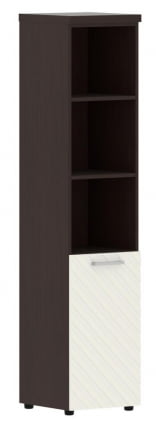 Шкаф колонка с глухой малой дверью и топом (правый) Torr LUX TLHC 42.5 R Венге Магия Латте_0