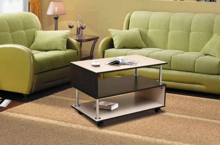 Стол журнальный №12 Ясень шимо светлый/Ясень шимо темный_0