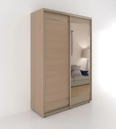 Шкаф-купе 2-х дверный Акцент-Лайт Д3 1000х600 Дуб молочный_0