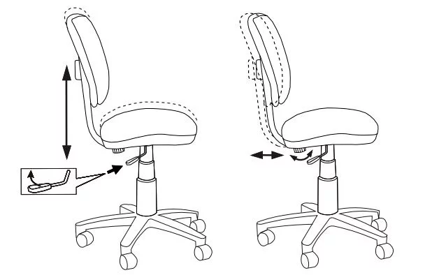 Кресло детское Бюрократ CH-W204NX (пластик белый) Розовый 26-31_5