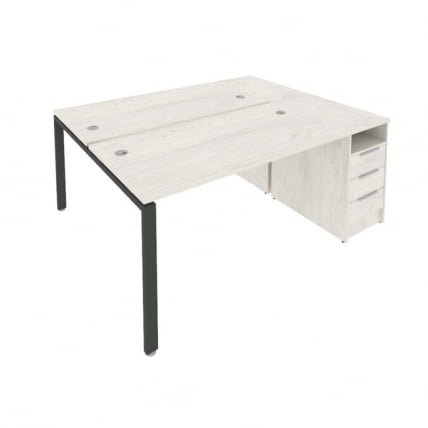 Рабочая станция с опорной тумбой Metal System Б.РС-СТП-2.3 Наварра/Антрацит_0