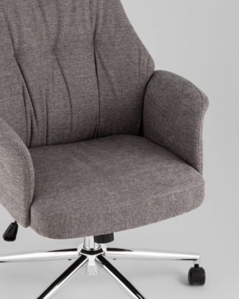 Кресло офисное TopChairs Neoma темно-серый ткань_6