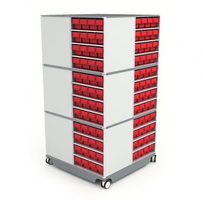 Поворотная кассетница КП-02 красная_0