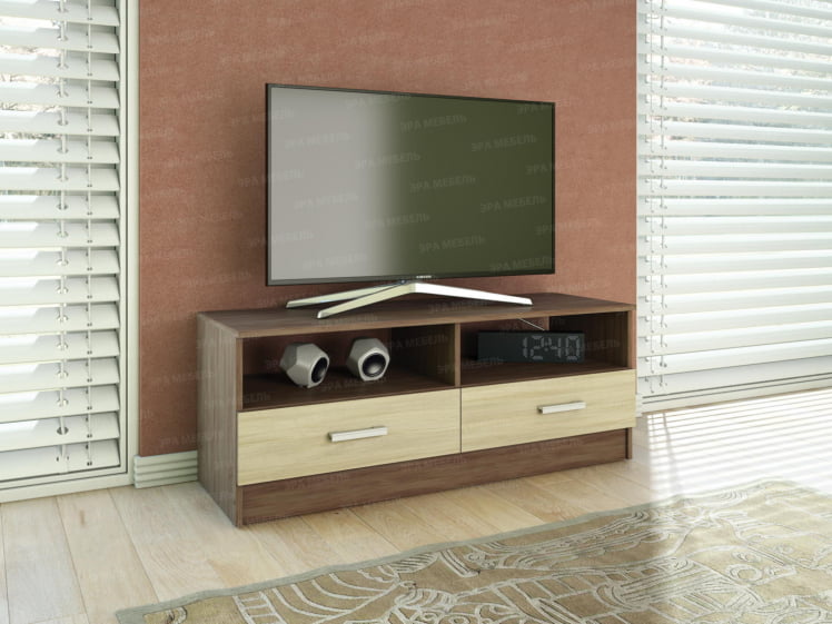 Тумба TV 1 Ясень шимо темный/Ясень шимо светлый_2