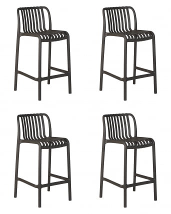 Стул полубарный ДОБРИН CХЛОЕ (темно-серый) 4 шт / DOBRIN CHLOE_0