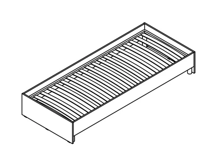 Кровать без изголовья KBW 209 Дуб сонома светлый_2