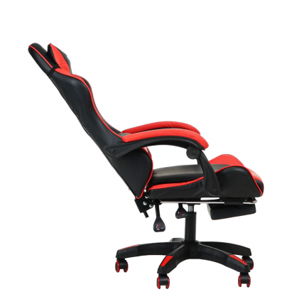 Кресло 1206 KINGQUEEN цвет черный/красный с массажем 1206-black-red-mass_5