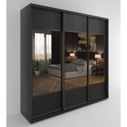 Шкаф-купе 3-х дверный Акцент-Дуэт Д 1800х600 Венге_0