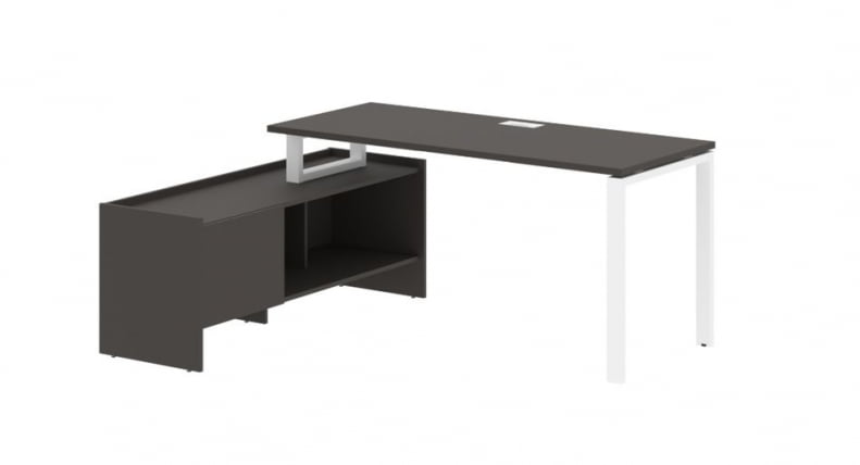 Стол с тумбой EDIS EUCT 17614 Мокко Белый_0