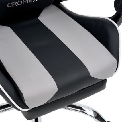 Кресло компьютерное CРОМЕКС (КРОМЕКС) Ваве ГМ-145 экокожа черное/серое / CROMEX Wave GM-145_12