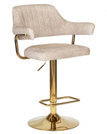 Стул барный DOBRIN CHARLY GOLD (бежевый твид (LEO26)) 2 шт_1