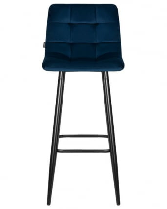 Стул барный ДОБРИН НИCОЛЕ (черные матовые ножки, темно-синий велюр (108-95)) 2 шт / DOBRIN NICOLE_7