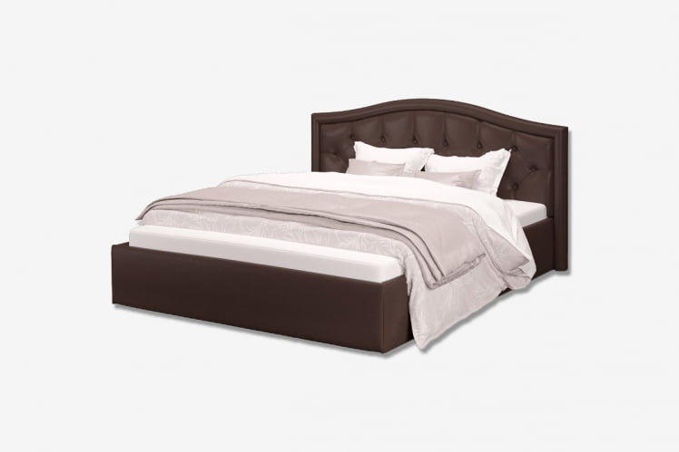 Кровать Стелла, 1400*2000 мм, искусственная кожа Лесмо brow, коричневый_0