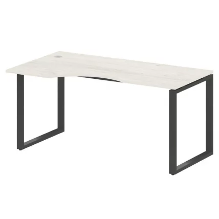 Стол криволинейный левый на О-образном м/к METAL SYSTEM БО.СА-1 Л Наварра/Антрацит_0