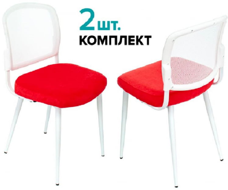 Стулья для кухни Бюрократ KF-8W Красный 2 шт._0