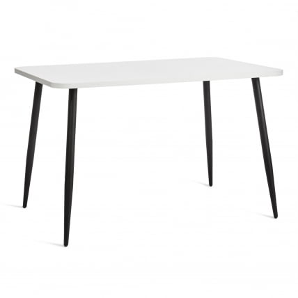 Стол PLUTO ЛДСП/металл, 120x80x77 см, Белый/Черный_0