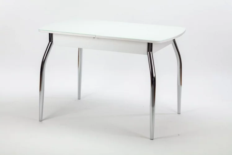 Стол обеденный Чикаго СТ(6191) белый,стекло белое_0