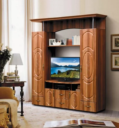 Набор мебели для гостиной Грация 8.3 МДФ глянец Венге/Венге шелк_0