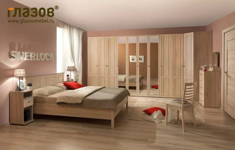 Спальня композиция 4 Sherlock Дуб Сонома_0