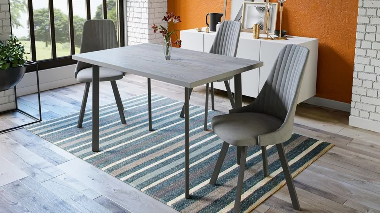 Стол обеденный Невада (паук) Навара/Графит_1