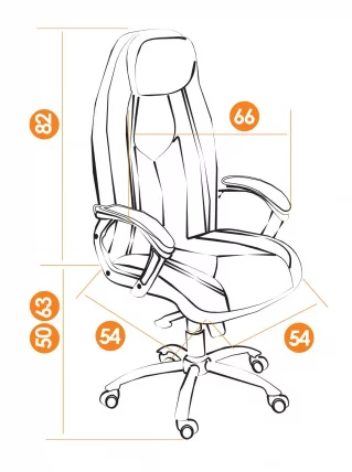 Кресло руководителя BOSS люкс коричневый 2 TONE_8