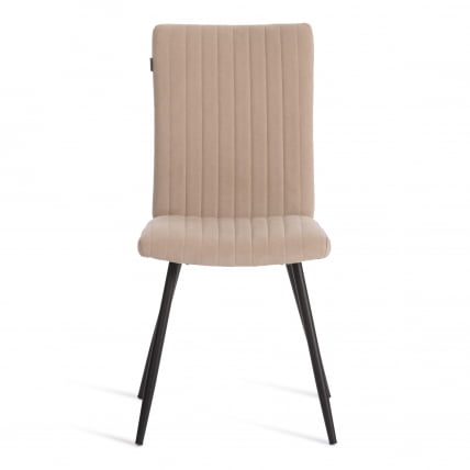 Стул обеденный Monte Carlo флок , 50х55х93, бежевый/черный, 7_4
