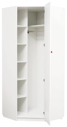 Шкаф угловой Радуга с зеркалом Лайм/Белый_1