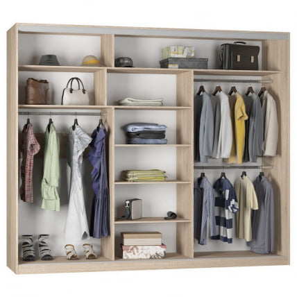 Шкаф-купе B-230х270х60-3(ЯАС-D8D8D8)_1