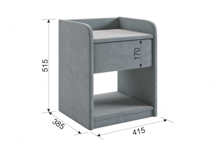 Тумба прикроватная Аманда 2 TM-003.2 крем (велюр)_1