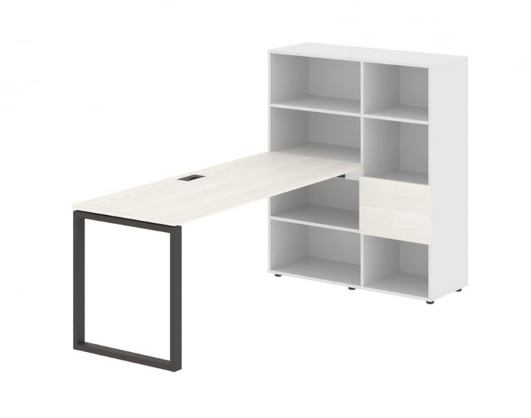 Рабочая станция EDIS EQRST 1117 Ясень Траун Мокко Белый_0