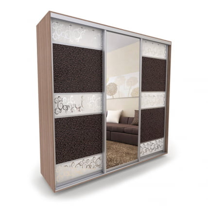 Шкаф-купе 3-х дверный Акцент-Лайн КС 1500х600 Ясень шимо тёмный_0