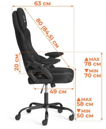 Кресло iShark ткань, черный_20