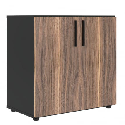 Шкаф с глухими малыми дверьми VELION VENEER VRLCS 80.1 Американский орех Яшма черная_0