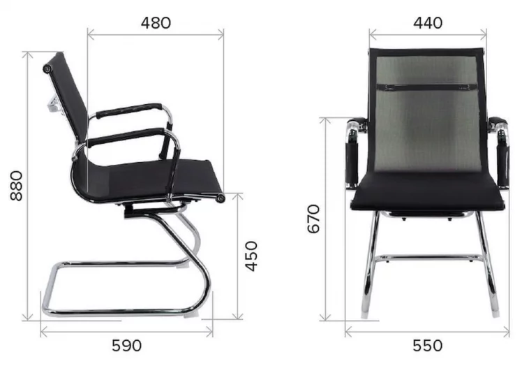 Кресло для посетителей Opera CF сетка Золотой_4