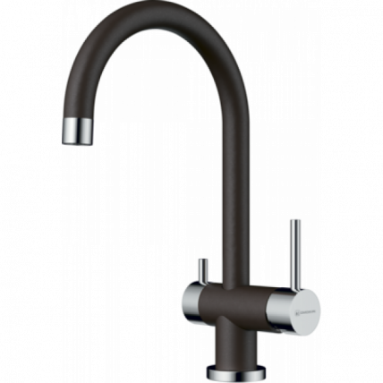 Смеситель Omoikiri Yamada-Dc Латунь/Гранит/Темный Шоколад_0