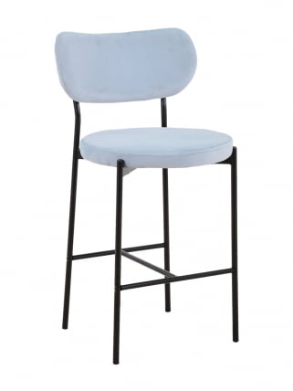 Стул полубарный Барбара (Б) велюр Серо-голубой_0