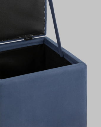 Пуф с крышкой Нильсон велюр Синий_4
