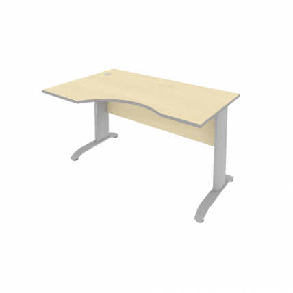 Стол криволинейный левый Riva ПЛ.СА-2 Л Клен/Металлик_0