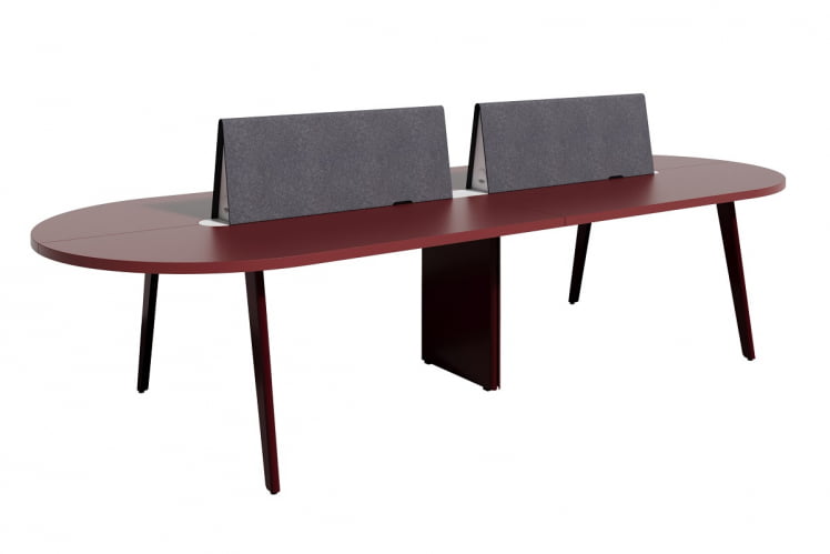 Бенч на 4 рабочих места с перегородками из фетра ХМ183891.В / HM183891.W_0