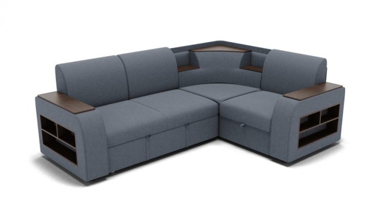 Диван Фараон (ЗР) Цвет фасада: Серый; Тип: Универсальный; Материал фасада: Металл/Велюр_0