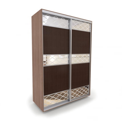 Шкаф-купе 2-х дверный Акцент-Лайн КР 1000х600  Ясень шимо тёмный_0