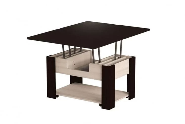 Стол-трансформер раскладной Стэп-4 Венге Ясень Шимо светлый_1